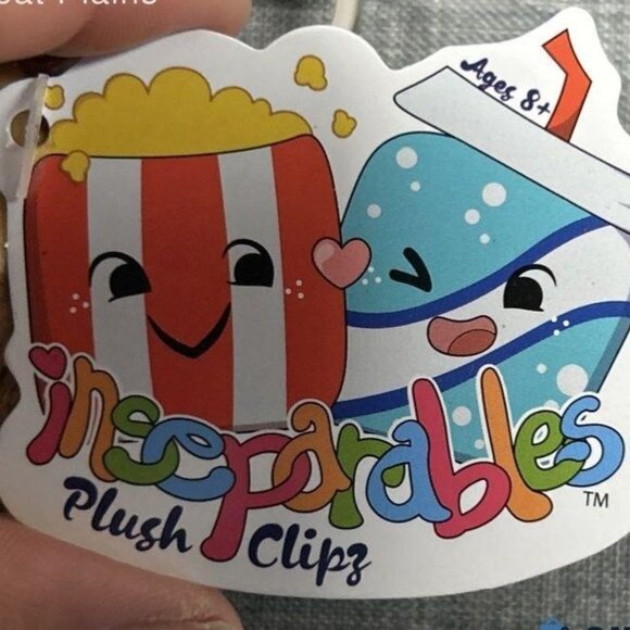 NWT Inseperables Plush Clips Coffee & PB&J - Picture 2 of 3